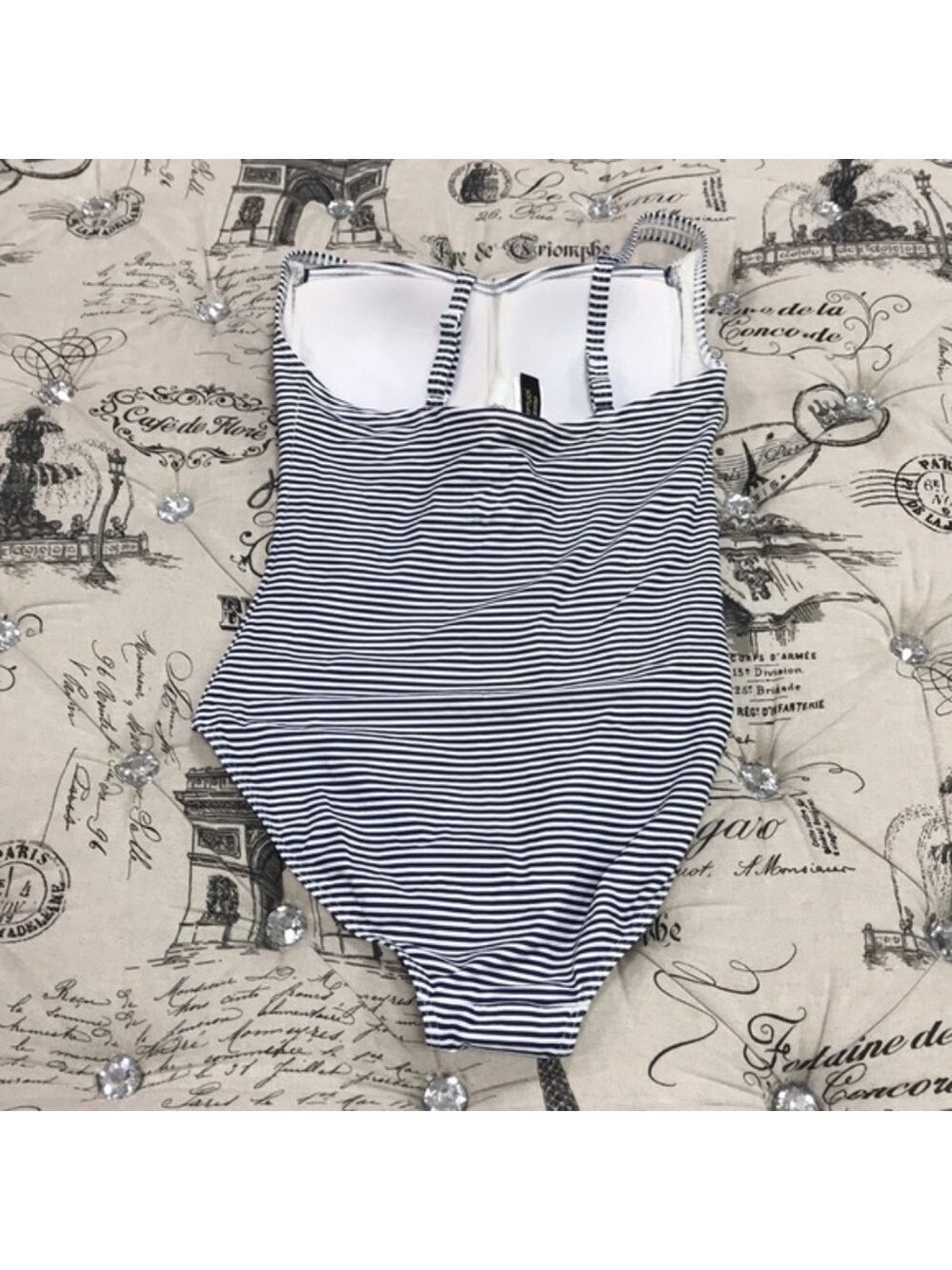 Niptuck Santorini Stripe Twist Front Multifit Swimsuit - Picture 7 of 8